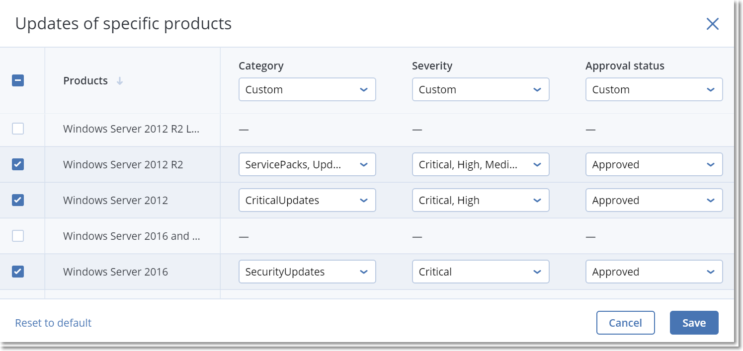 Settings management